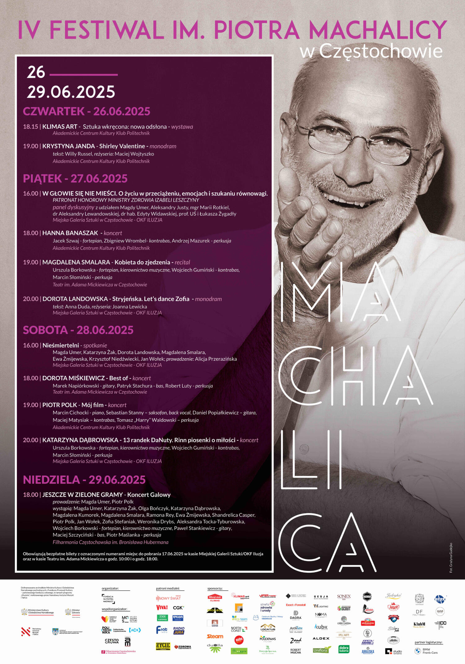 IV Festiwal Piotra Machalicy - plakat IV Festiwal Piotra Machalicy - plakat