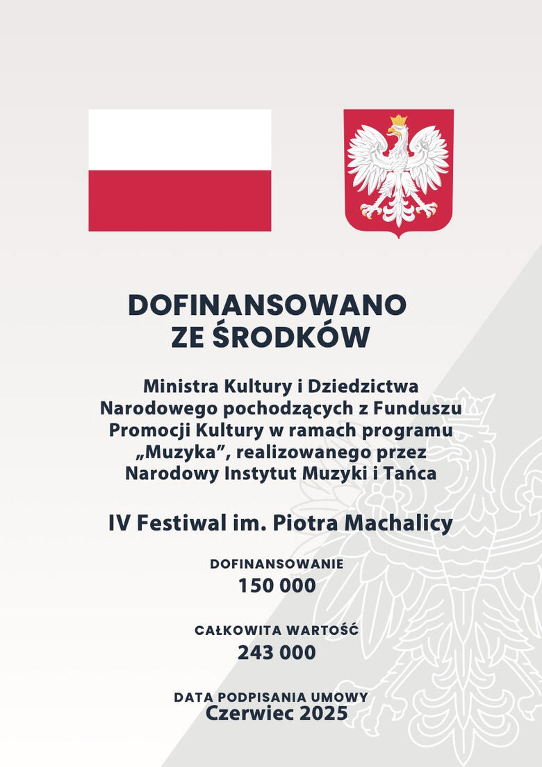 III Festiwal im. Piotra Machalicy - plakat III Festiwal im. Piotra Machalicy - plakat